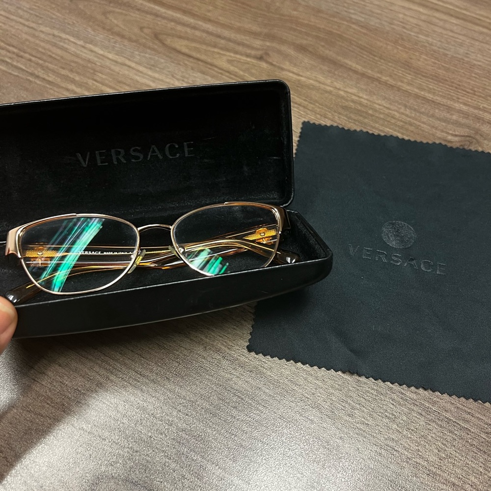 Versace gold rimmed frames glasses for women